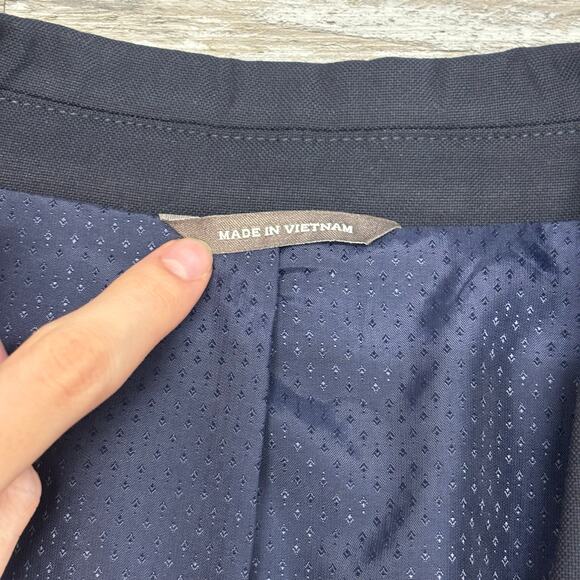 Oak Hill Blue 54 Perfect Fit 2 Button Single Breasted Notch Sports Coat Blazer - Picture 6 of 15